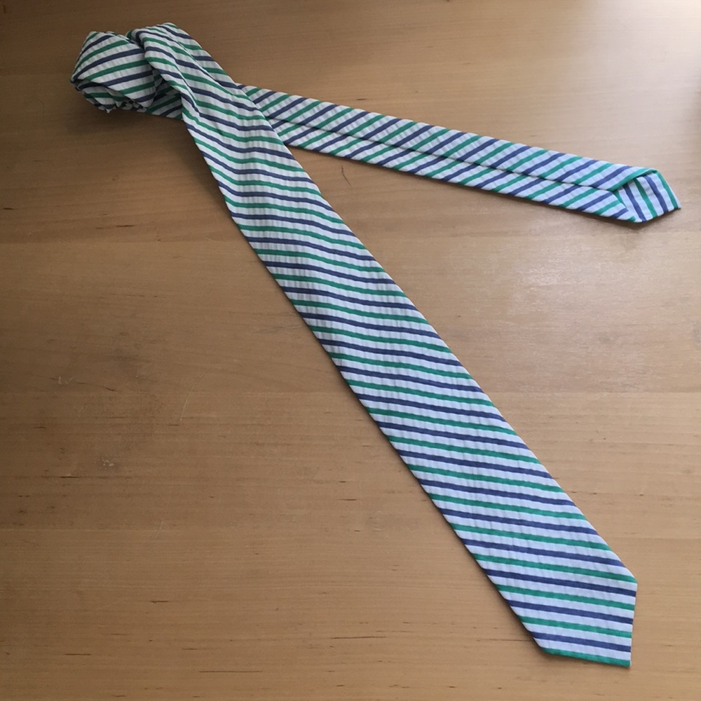 Brooks Brothers Blue and Green Striped Tie
